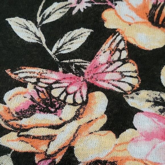 EC CHICO'S BUTTERFLY GARDEN OPEN CARDIGAN SZ S - Picture 5 of 5